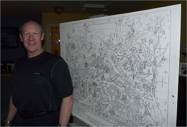 Mike Winterbauer se skicou Clouds of Xeen.